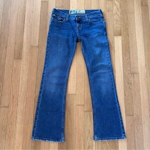 Vintage Hollister HCo Jeans Flare Low Rise Boot Cut Y2K 2000s Light Wash Size 5